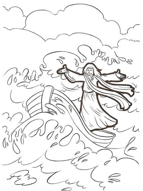 Jesus Calms The Storm Coloring Page Printable Coloring Pages 19680 ...