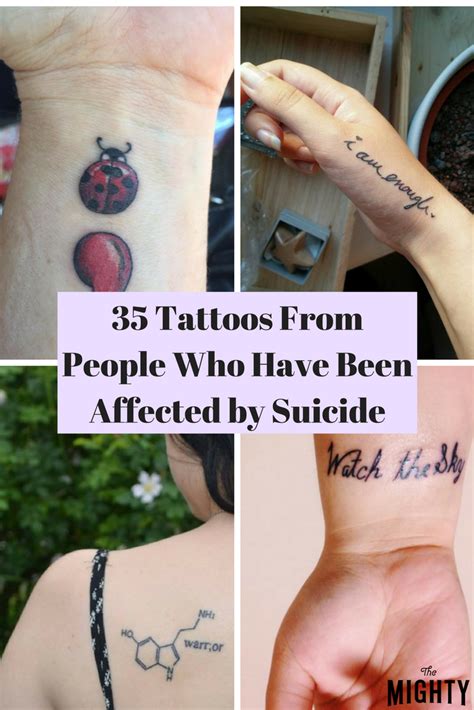 Tattoos Inspired By Suicide Loss and Suicidal Thoughts