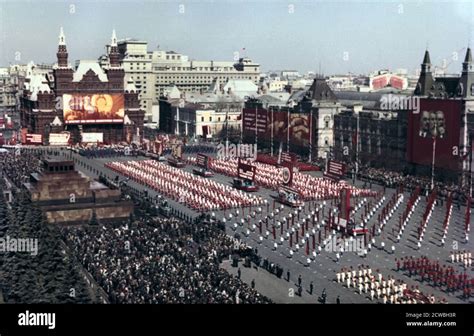 Sports Parade, Red Square, Moscow, 1972. A large open area in central ...