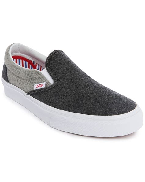 Vans Wool Sport Grey Slip-ons in Gray for Men (grey) | Lyst