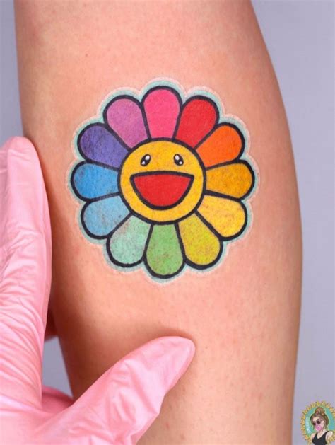 Rainbow Flower Tattoo | InkStyleMag