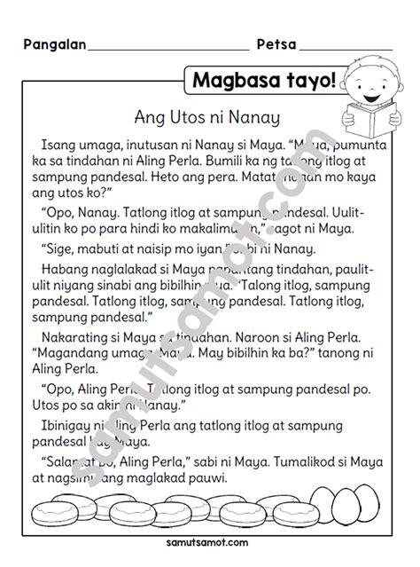 Pagbasa Filipino Reading Comprehension Worksheets For Grade 4 - Joseph ...