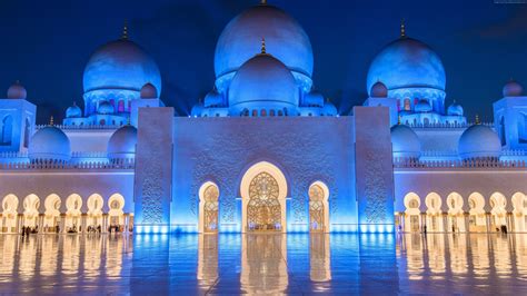 Wallpaper Sheikh Zayed Mosque, Abu Dhabi, night, 8k, Travel Wallpaper ...