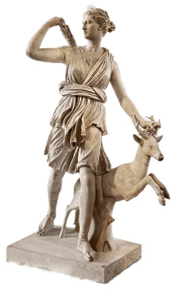 Goddess Artemis White Marble Statue transparent PNG - StickPNG