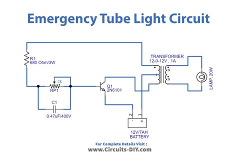 Emergency Tube Light Circuit