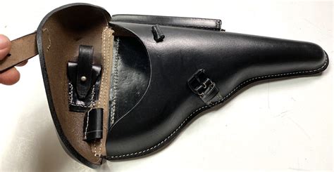 P04 NAVAL LUGER PISTOL HOLSTER-BLACK LEATHER | Man The Line