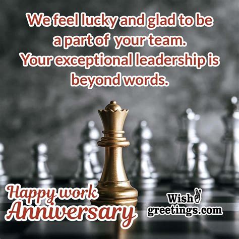 Work Anniversary Wishes For Boss - Wish Greetings