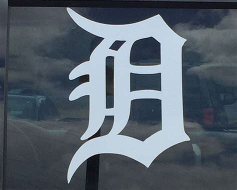 Detroit D vinyl window decal Detroit Tigers D vehicle decal sticker old ...