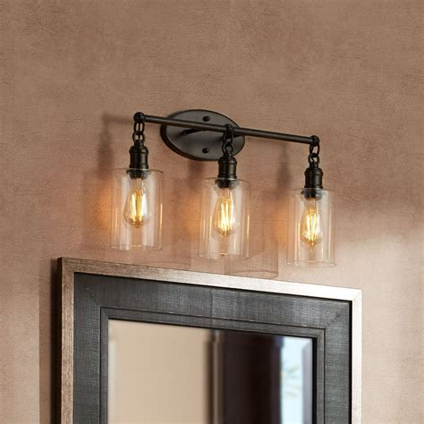 Franklin Iron Works Industrial Rustic Wall Light LED Bronze Hardwired ...