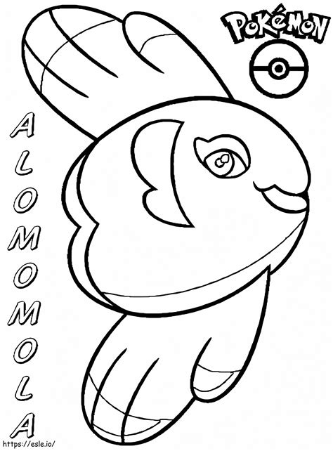 Alomomola Pokemon 3 coloring page