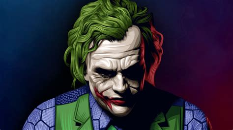 Joker Heath Ledger Illustration superheroes wallpapers, joker ...