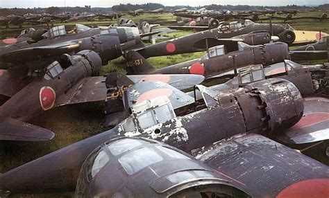 Japanese Mitsubishi Zero fighters and bombers. The Solomon Islands ...