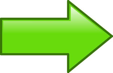 Clipart - Arrow simple way green