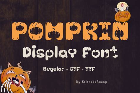 Pumpkin Font by kritsadaruang · Creative Fabrica