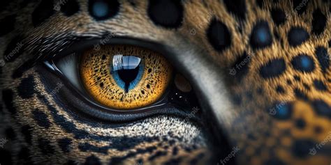 Premium Photo | Closeup of a Panther's Intense Eyes AIGenerated