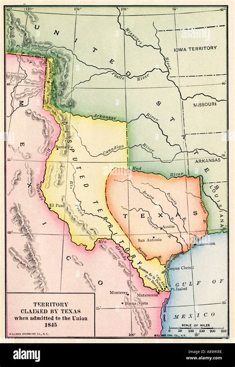 Texas map 1800s hi-res stock photography and images - Alamy