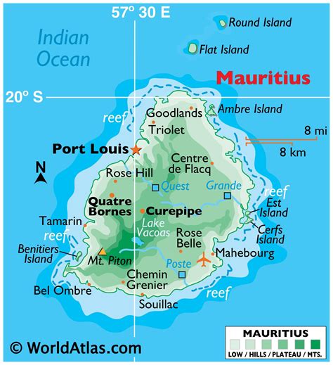 Map Of Mauritius Africa Physical Map Of Mauritius Ezilon Maps | Porn ...