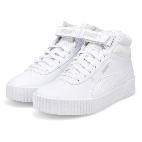 Puma Women's Carina Mid Sneaker - White | SoftMoc.com