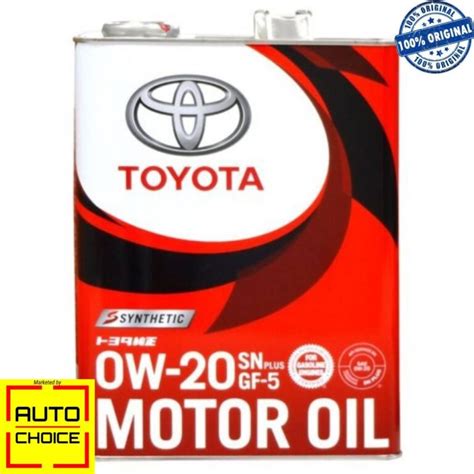 Toyota 0W-20 Synthetic Engine Oil for Hybrid Car – 4 Litres – Auto Choice