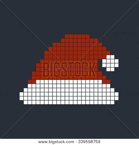 Pixel Santa Hat.pixel Vector & Photo (Free Trial) | Bigstock