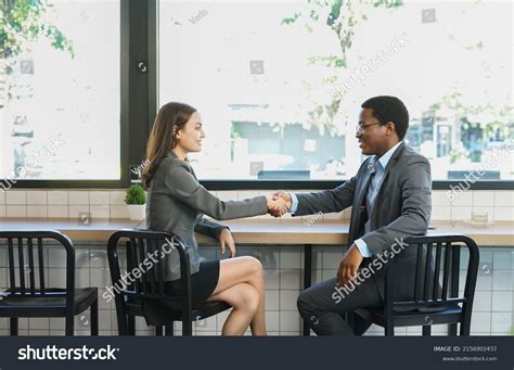 Young Multiracial Business People Hands Shake Stock Photo 2156902437 ...