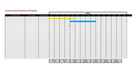 23 Construction Schedule Templates in Word & Excel ᐅ TemplateLab