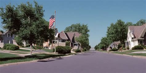 a 90s photograph of a american suburban street at | Stable Diffusion