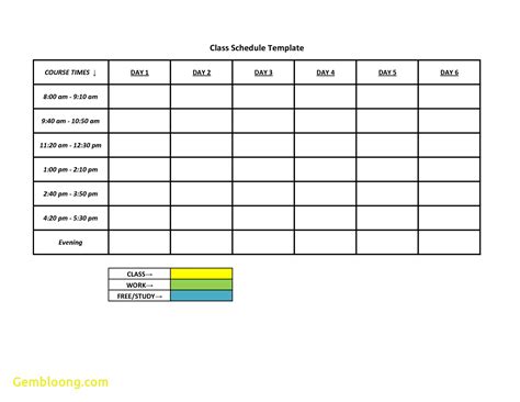 Schedule Availability Template – printable schedule template