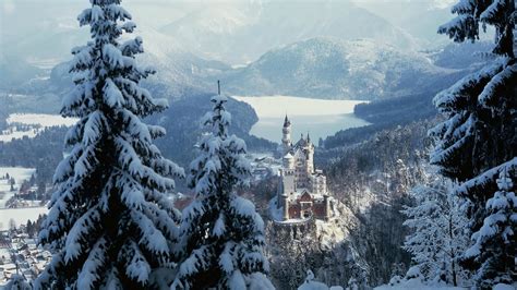 winter, Castle, Lake Wallpapers HD / Desktop and Mobile Backgrounds