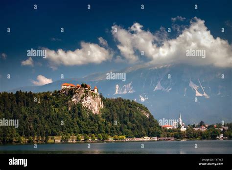 Lake Bled with the Bled Castle Stock Photo - Alamy