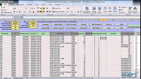 Production Planning Excel Template Lovely Production Plan Template ...