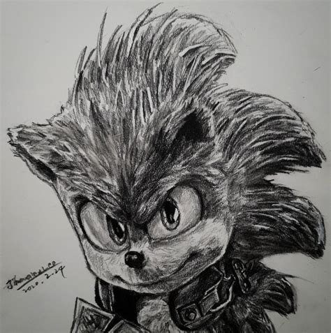 Sonic The Hedgehog Sketch by Jihwanalexlee (me) 2020. 2. 24, pencil : r ...