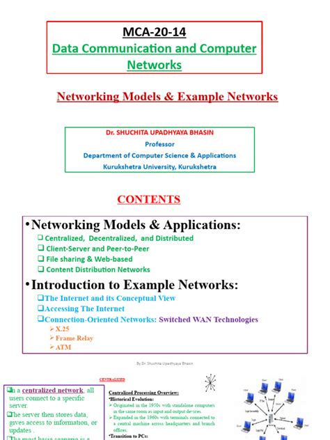 UNIT-I - PPT-3 - Network Models & Example Networks | PDF | Fiber To The ...