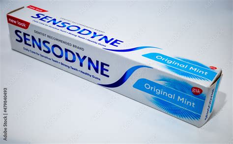 Norwich, Norfolk, UK – January 2022. Gsk Sensodyne toothpaste isolated ...