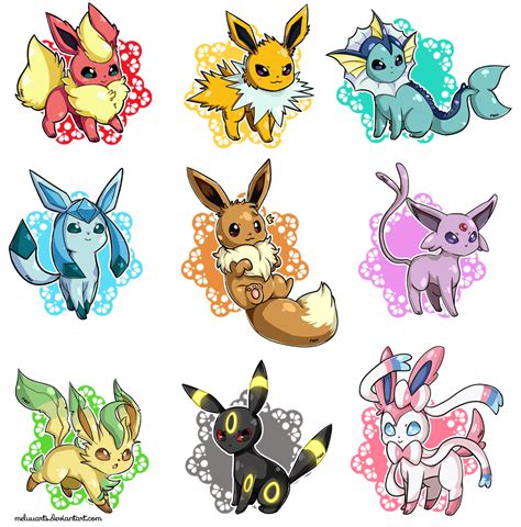 Cute Eeveelutions by MeluuArts on DeviantArt