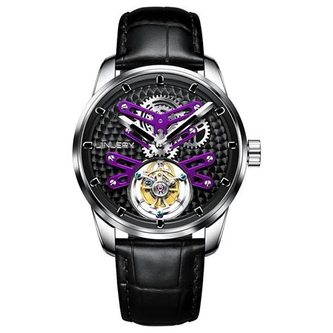 Buy tourbillon movement watches skeleton men wrist waterproof fashion ...