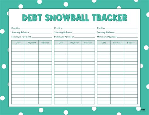 Debt Trackers & Debt Snowball Worksheets - 35 Pages - PrintaBulk