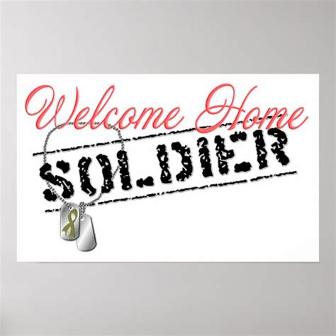 Welcome Home Soldier Poster | Zazzle