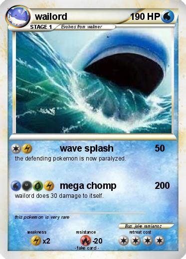 Pokémon wailord 611 611 - wave splash - My Pokemon Card