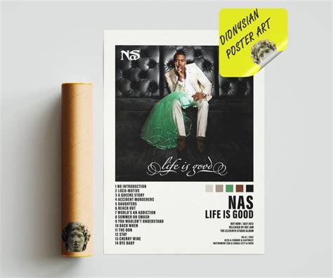 Nas Life is Good Poster Album Cover Poster Tracklist - Etsy