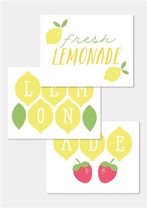 Free Printables to Make Your Lemonade Stand Extra Sweet - Project Nursery