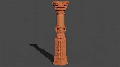 Indian Temple Pillar 2 free 3D model | CGTrader