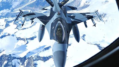 F-16 Aggressor In Cool New ‘Splinter’ Camouflage Refueling By KC-135 ...