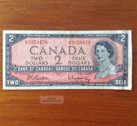 1954 Canadian 2 Dollar Bill Kastner Auctions - Bank2home.com