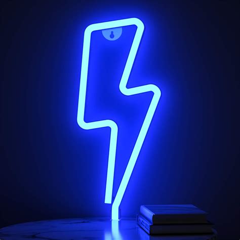 Buy XIYUNTE Neon Sign Lightning Bolt Neon Light Sign for Wall Decor ...