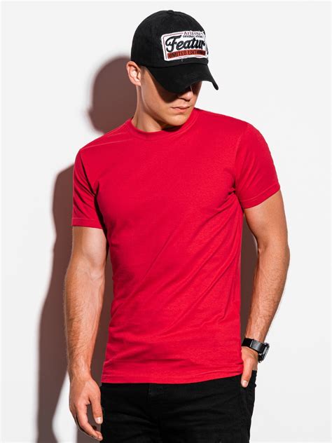 Men's plain t-shirt S884 - red | MODONE wholesale - Clothing For Men