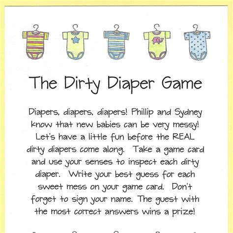 The Dirty Diaper Baby Shower Game Chocolate Candy Shower Games, Stinky ...