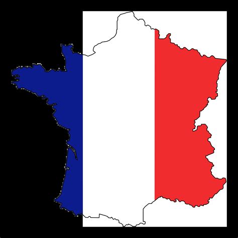 France Flag Map - MapSof.net