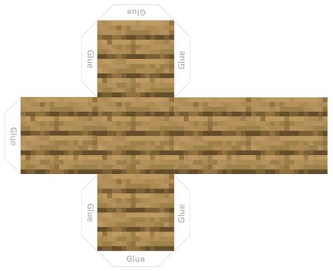 Papercraft Dark Oak Wood Planks Minecraft Printables Paper Crafts ...