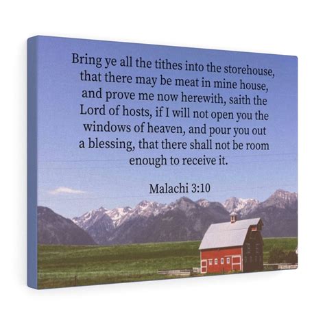 Scripture Walls Storehouse Malachi 3:10 Bible Verse Canvas Christian ...